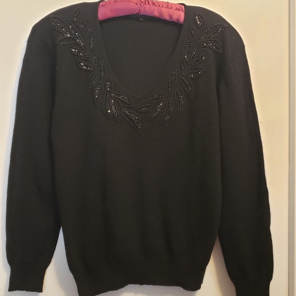 Nordstrom lambswool/angora V-neck - L - Picture 6 of 6